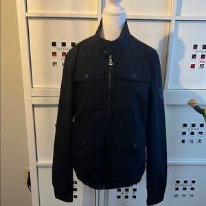 Tommy‎ Hilfiger Black Utility Cargo Full Zip Jacket Small Excellent Condition